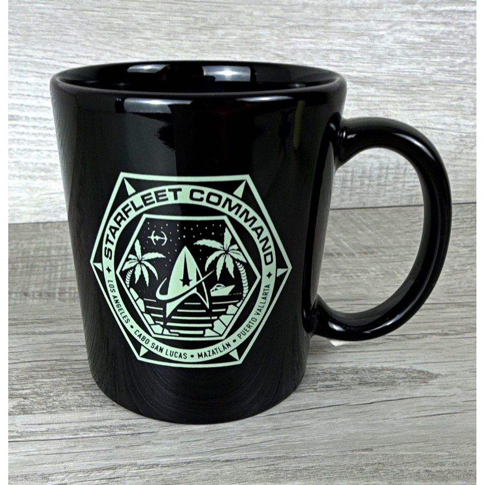 Star Trek The Cruise VI Starfleet Command Black Ceramic Mug 2023 Mexican Riviera